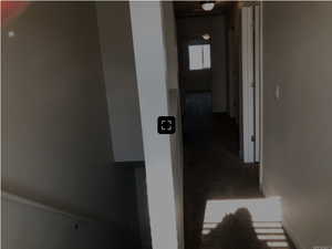 Hall with carpet flooring