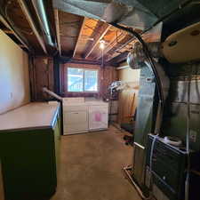 Unfinished laundry/mechanical/storage room