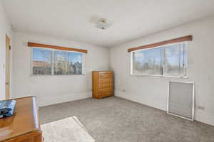 Unfurnished bedroom featuring carpet