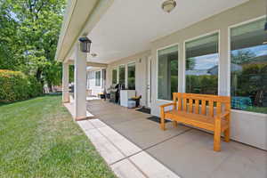 View of patio / terrace with a grill