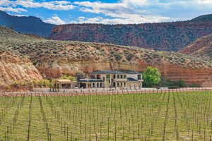 Property view of mountains featuring a rural view