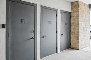 View of exterior entry