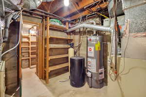 Utility room with heating unit and water heater
