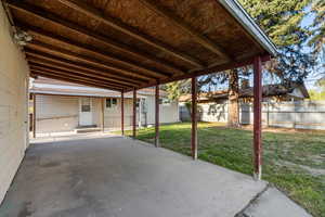 Large covered patio
