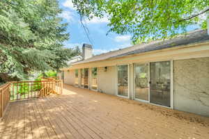 View of wooden deck
