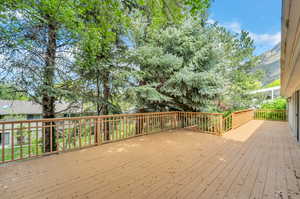 View of wooden deck
