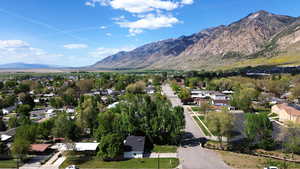 Aerial view of mountains looking North