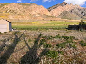 Mountain view featuring a rural view