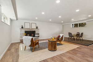 Downstairs family room with seperate entrance