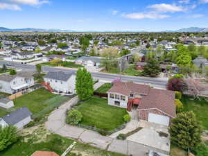 Aerial view back yard