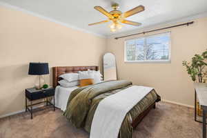 Bedroom with ceiling fan