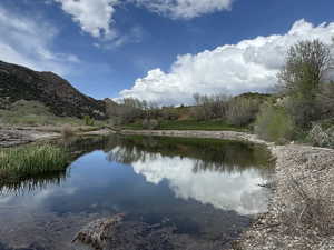 Water view featuring a mountain backdrop