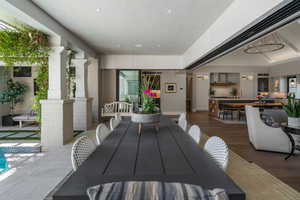 Dining room featuring wood finished floors