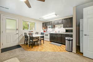 Basement ADU kitchen with separate entrance