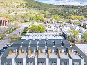 Bird's eye view with a mountain view and a residential view