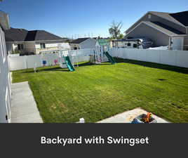 View of yard with a playground