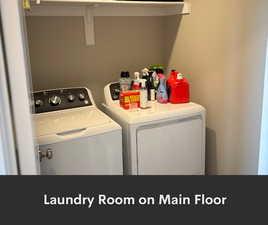Laundry area featuring washer and dryer