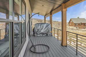 View of wooden terrace