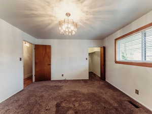 Bedroom with walk in closet