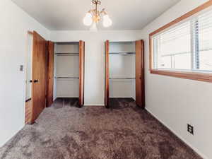 Bedroom with two closets