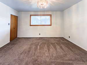 Bedroom with walk in closet