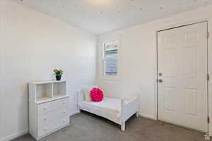 Bedroom featuring baseboards and carpet flooring