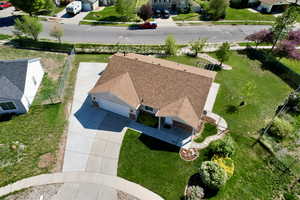 Birds eye view of property