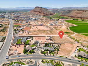 Birds eye view of property featuring a residential view and a mountain view