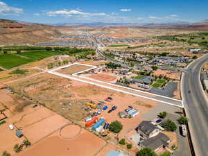 Bird's eye view featuring a mountain view and a residential view