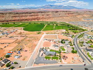 Bird's eye view featuring a mountain view