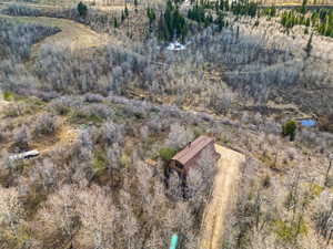Aerial view featuring a rural view