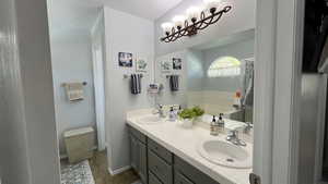 Primary Bathroom. Natural Lighting.