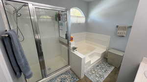 Primary Bathroom. Natural Lighting.