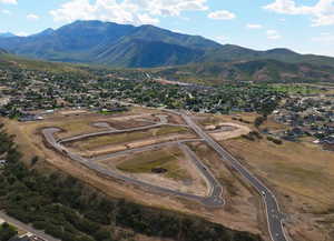Bird's eye view with a residential view and a mountain view