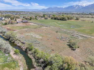 Drone / aerial view with a rural view and a mountain view
