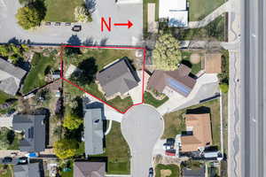 Aerial view featuring a residential view