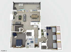 View of room layout upstairs