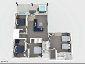 View of floor plan / room layout downstairs