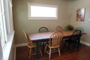 Spacious dining area