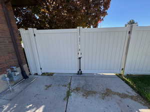View of gate with fence