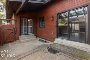 Doorway to property with a gate