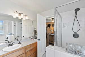 Grand Master Bathroom features two sinks