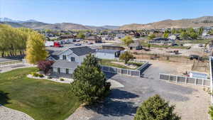 Massive amount of space for RV parking; property features a circular path in the backyard space for convenient trailer access.