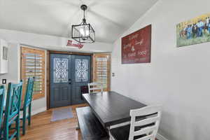 Upgraded doors and plantation shutters