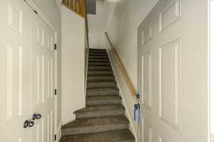 Staircase with baseboards