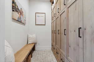 Mudroom with baseboards