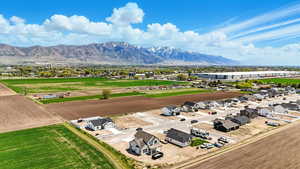 Bird's eye view featuring a mountain view and a residential view