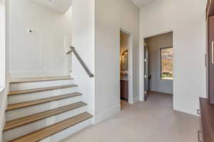 Stairway with baseboards