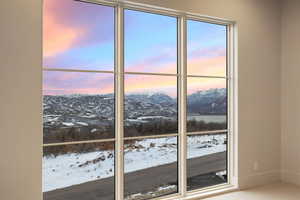 Doorway with a mountain view