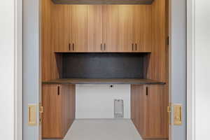 Room details featuring built in desk